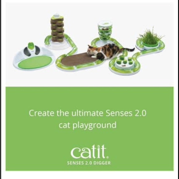 💙3/$30•🐈Catit Senses 2.0 Digger Interactive Cat Toy, Green, Cat Toys - Picture 3 of 6